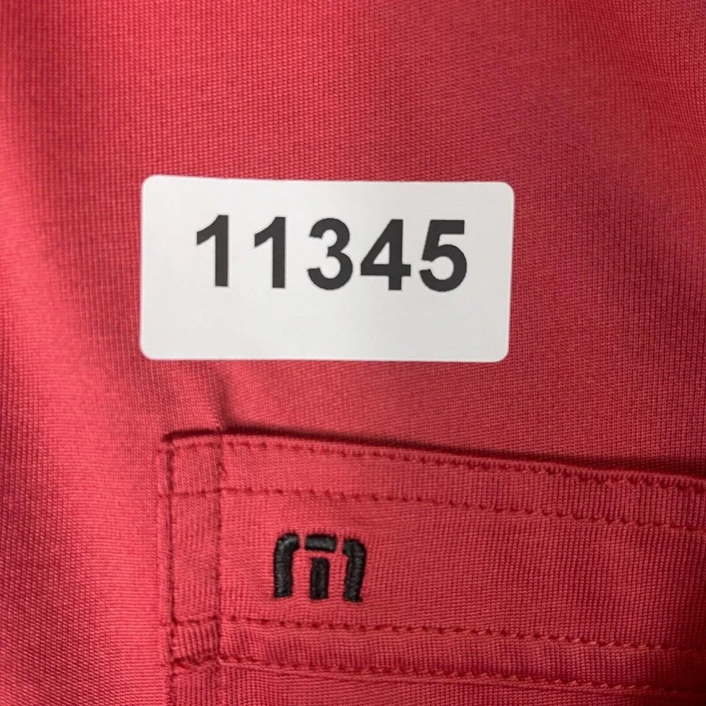Travis Mathew Polo Shirt Adult Large Red Short Sleeve Golf‎ Rugby Mens